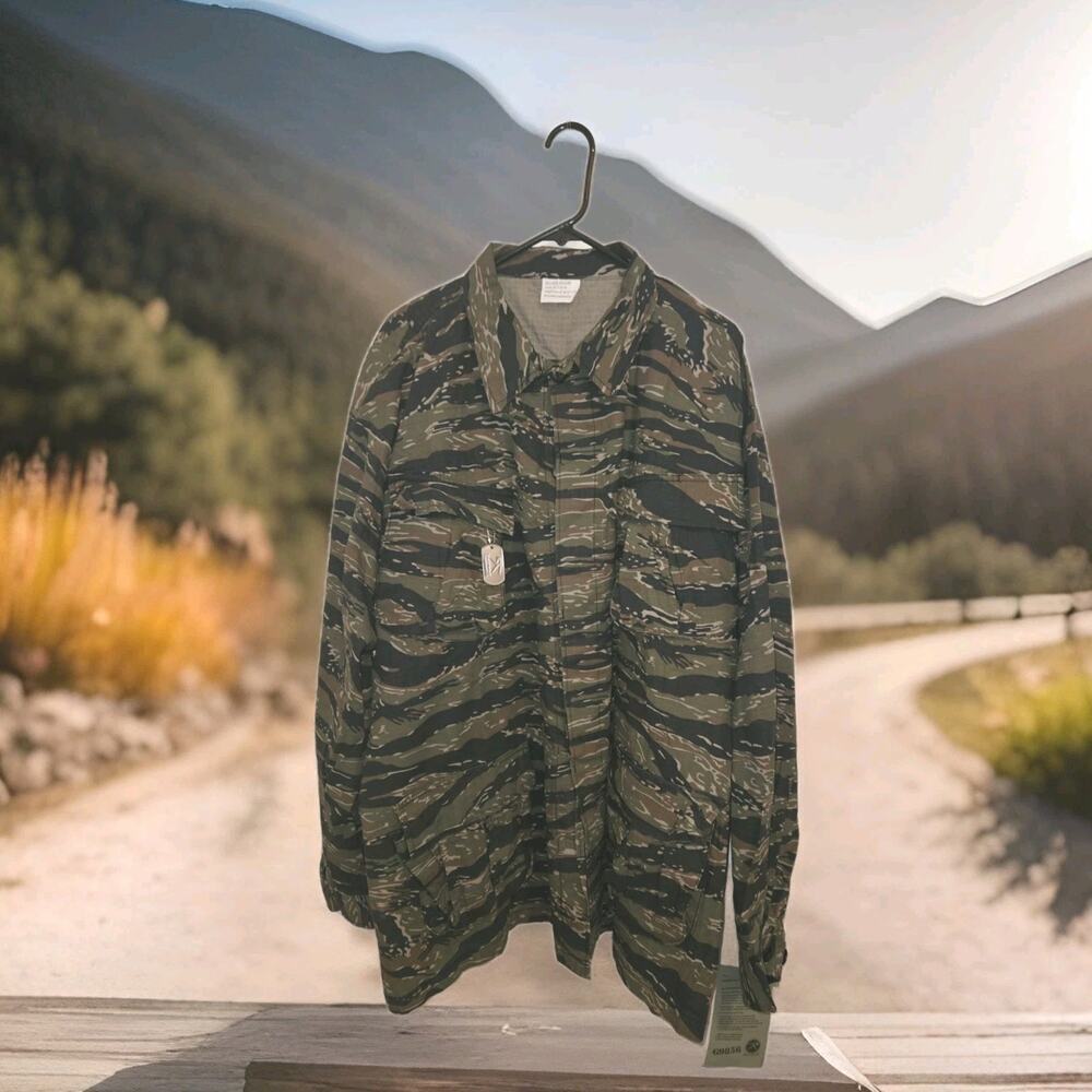 NWT Rothco Mens 3xl Reproduction Vintage Vietnam Tiger Stripe Fatigue Shirt